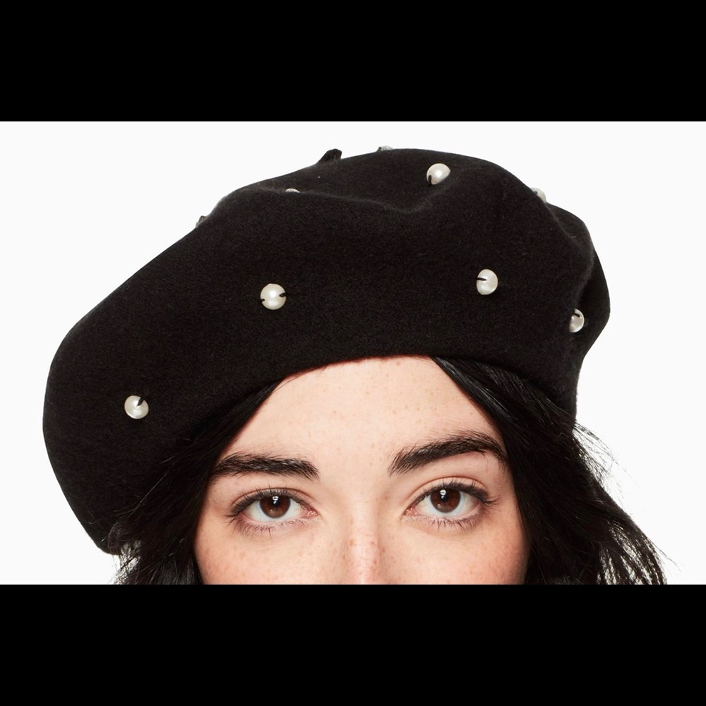 Kate Spade ♠️ pearl hat & gloves